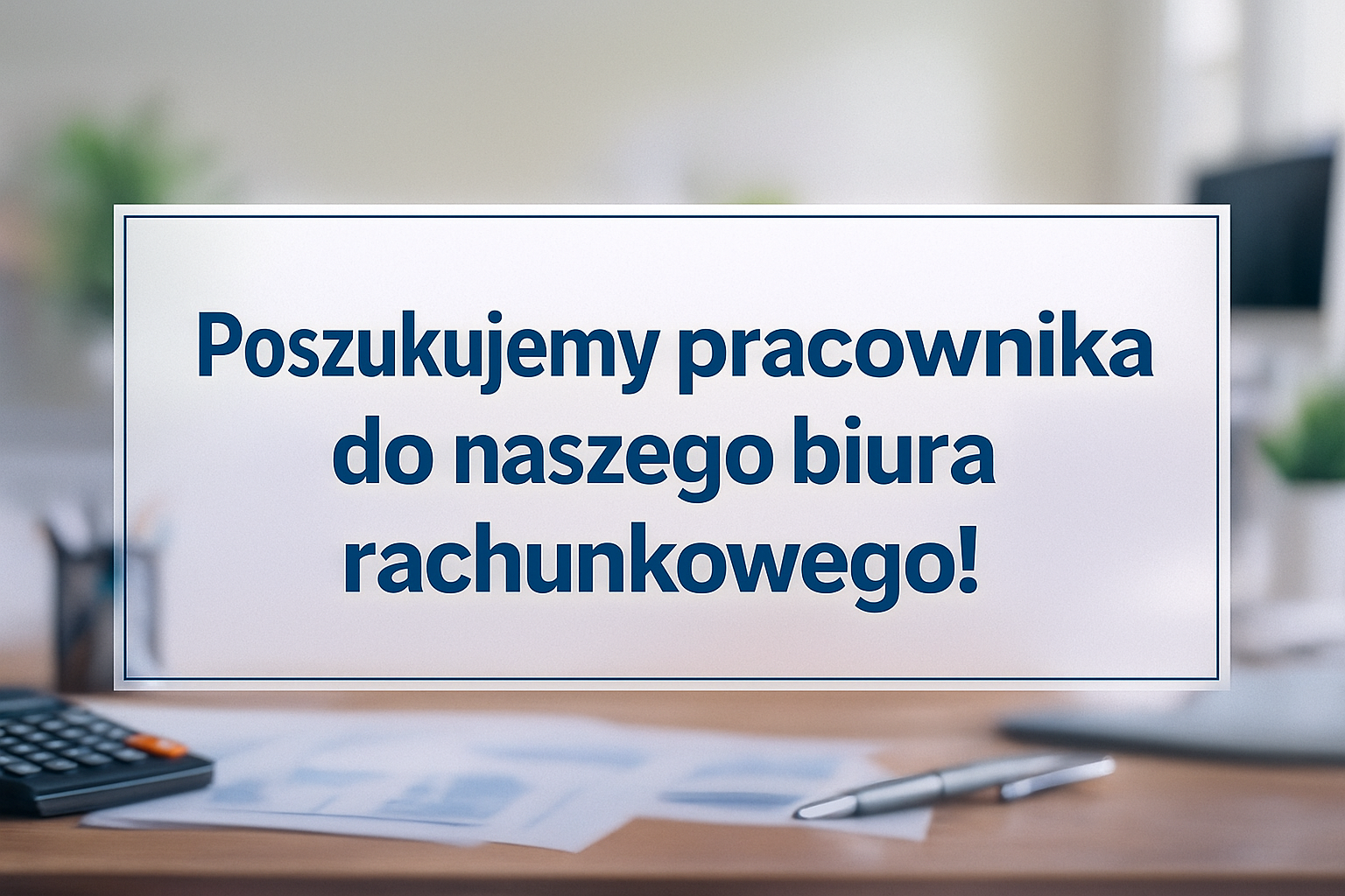 Poszukujemy pracownika do naszego biura rachunkowego! 